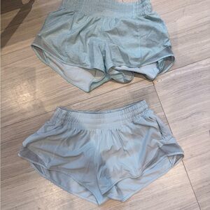 lululemon athletica Light Blue Athletic Shorts